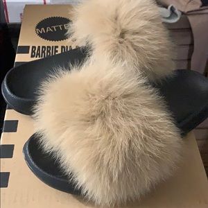 Zara Fur Slippers size 7.5 US Women